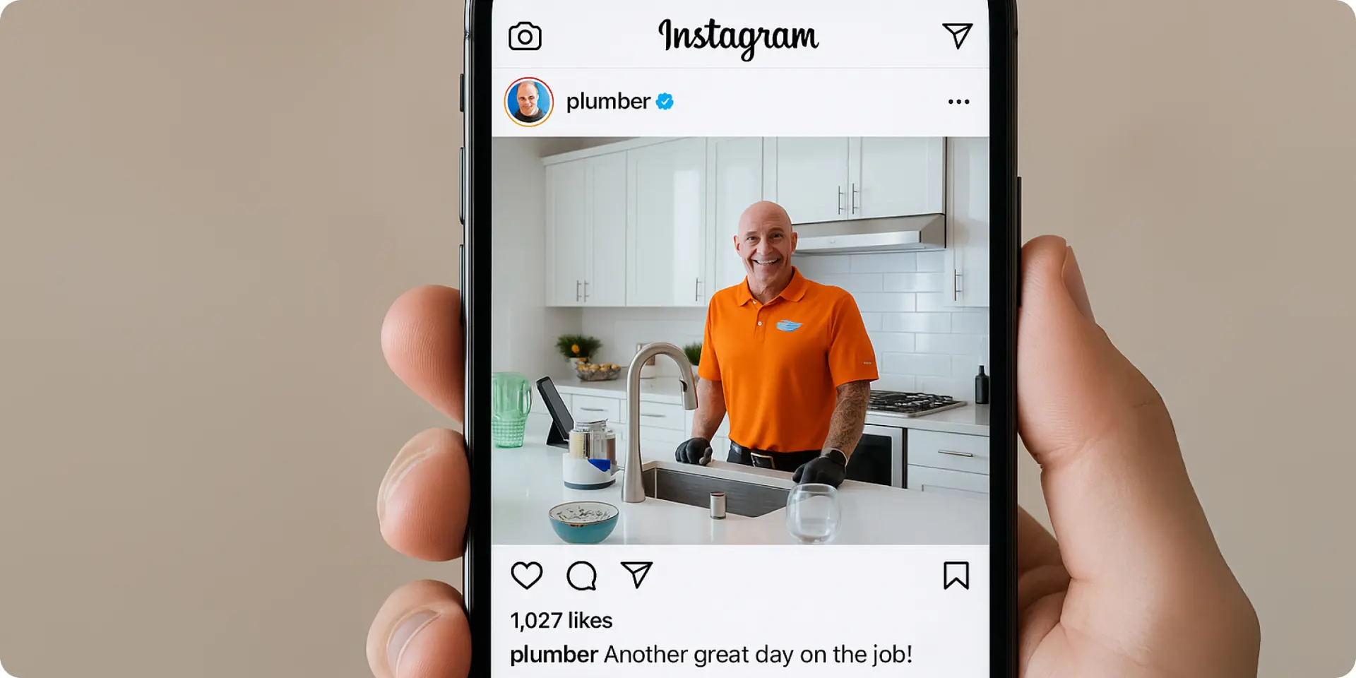 Plumber social media post