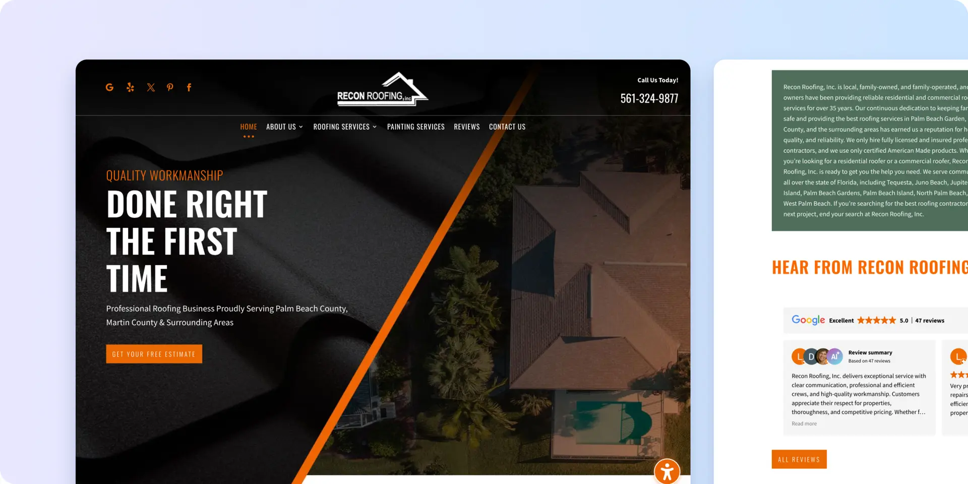 roofing website